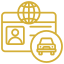 Car rental license document icon